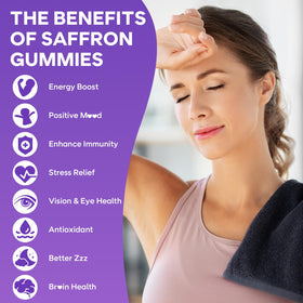 Gummies de safran GrnLife avec une texture agréable après mastication