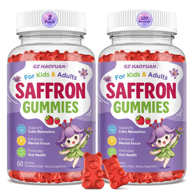 Gummies de Safran GZ HAOYUAN en pot avec étiquette colorée
