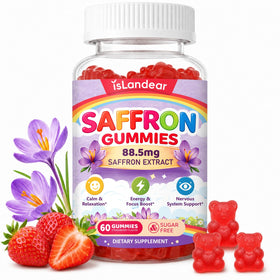 Gummies de safran isLandear en flacon avec étiquette