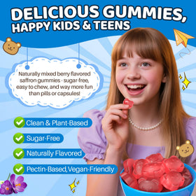 Gummies de Safran LILICARE, couleur et texture des gummies