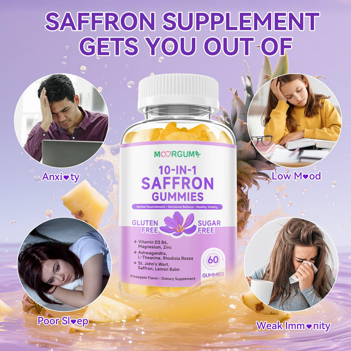 Gummies de Safran MOORGUMY avec ingrédients naturels