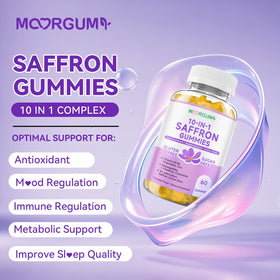 Gummies de Safran MOORGUMY montrant la texture