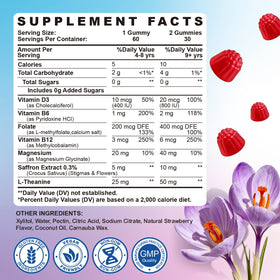 Gummies de Safran SEPT YAN, vue latérale montrant la texture