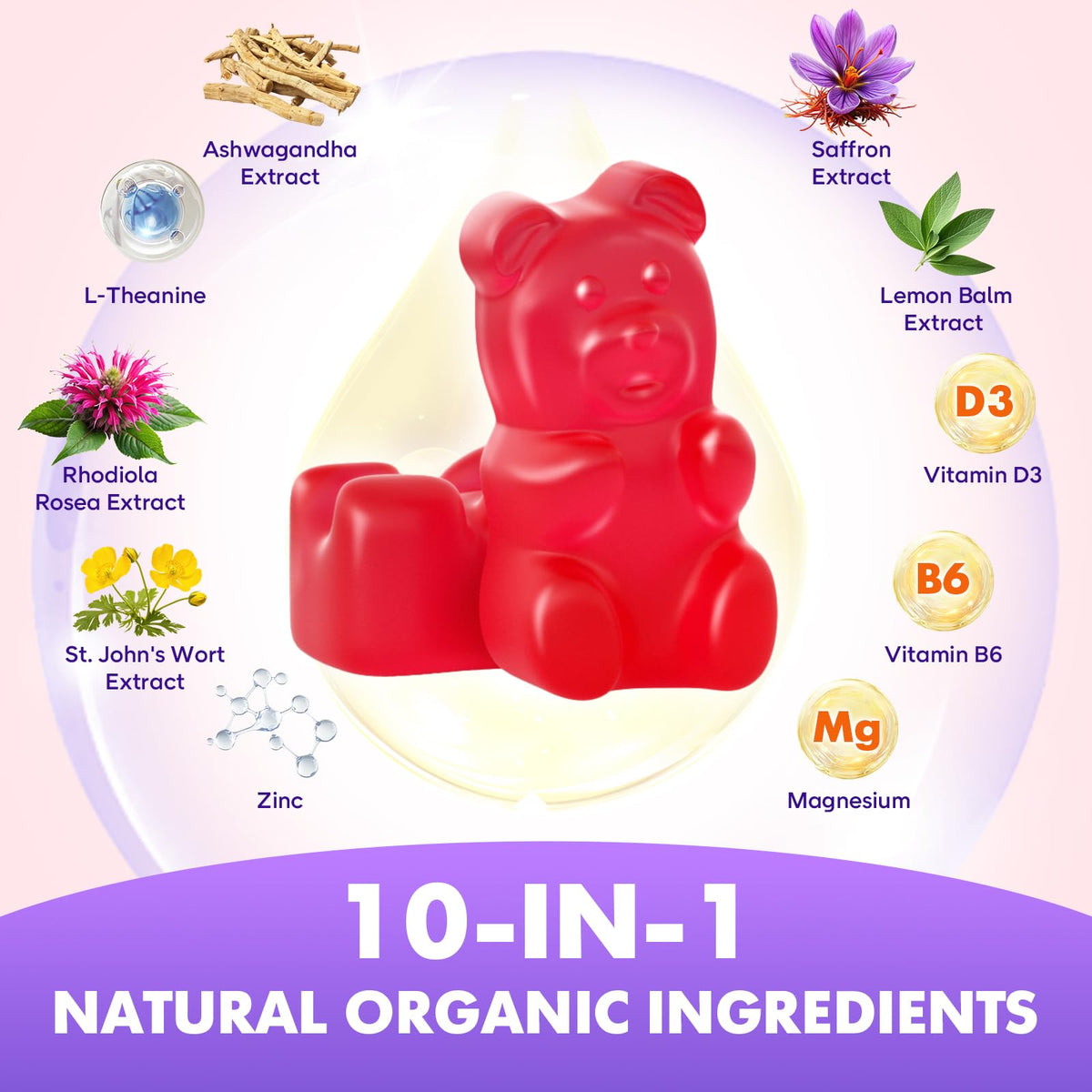 Gummies de Safran softbear 10-en-1 prise en main