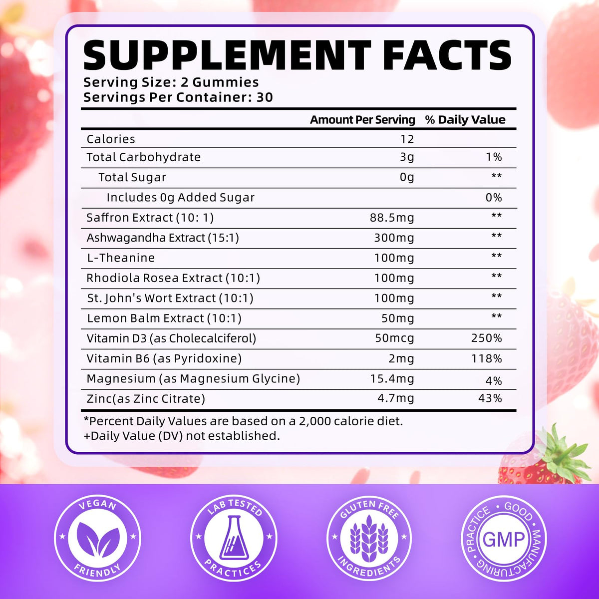 Gummies de Safran softbear avec goût de fraise