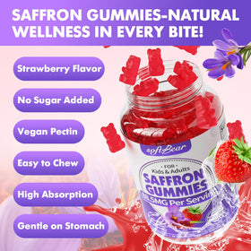 Gummies de Safran softbear en gros plan