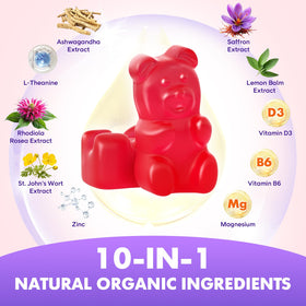 Gummies de Safran softbear montrant la texture et la couleur
