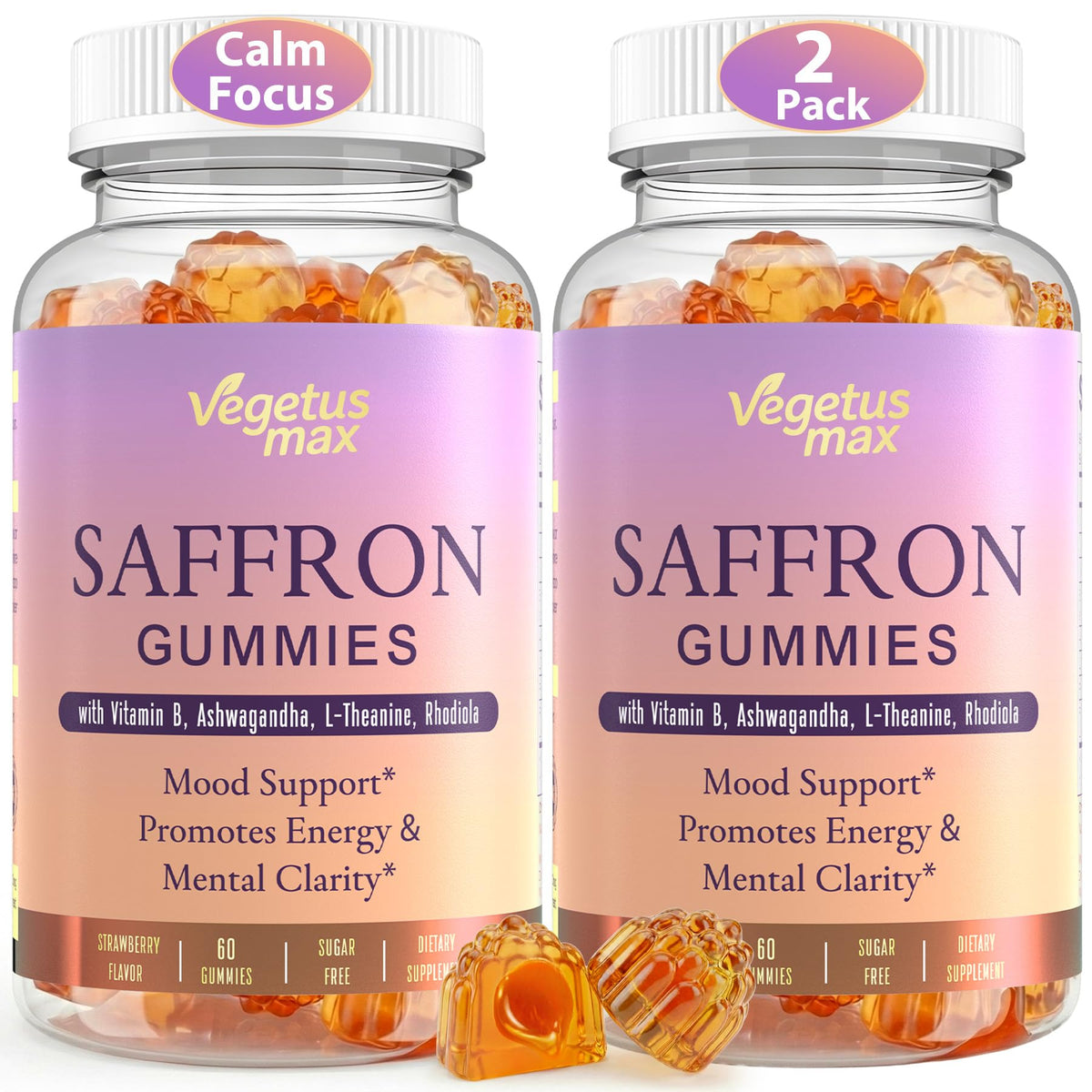 Gummies de Safran VEGETUSMAX boîte vue de face