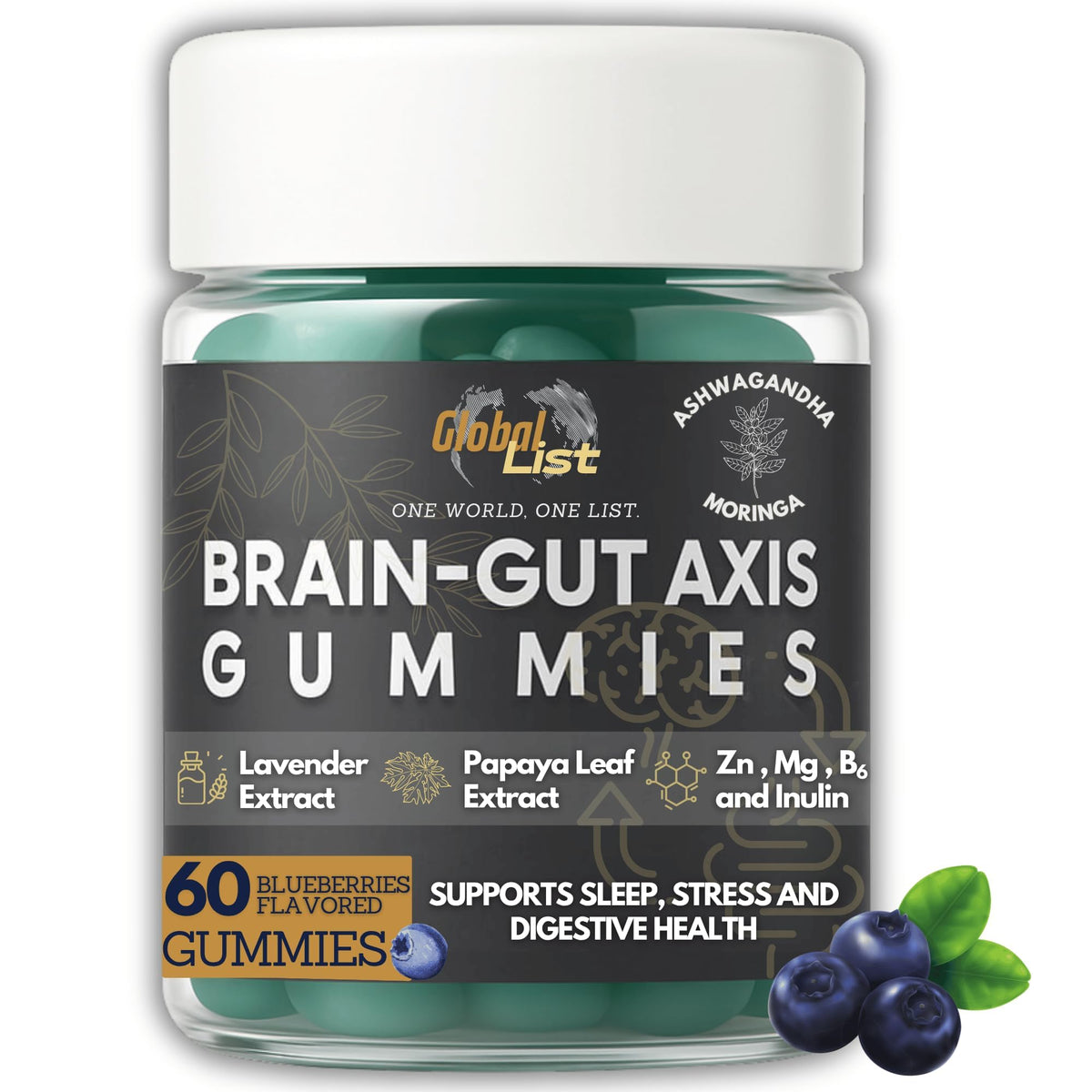Gummies de Santé daily Global-List LLC 160g, vue de face