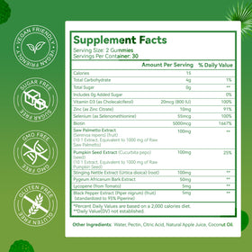 Gummies de Saw Palmetto d'Agumoon avec saveur de pomme