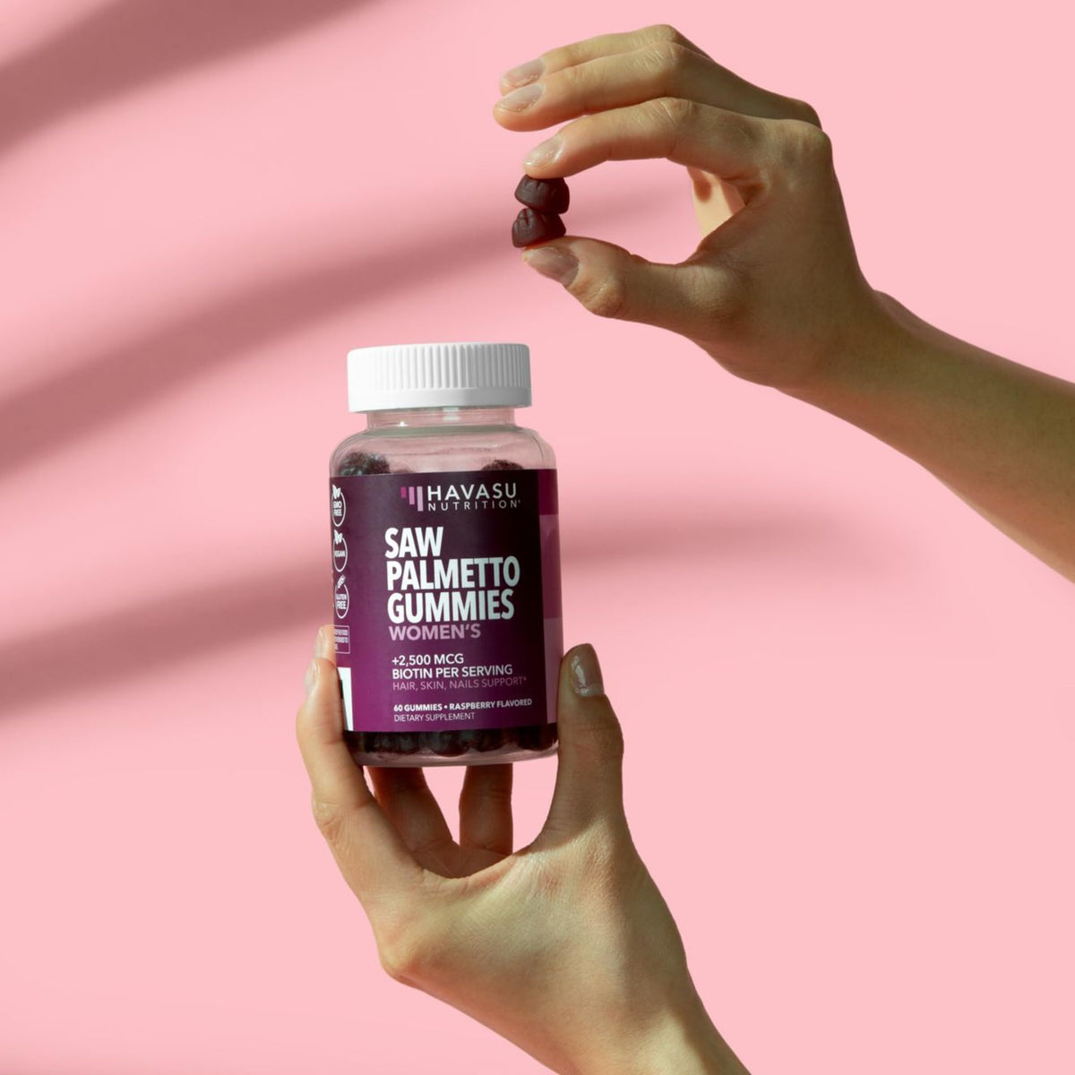 Gummies de Saw Palmetto HAVASU NUTRITION, format pratique pour les déplacements