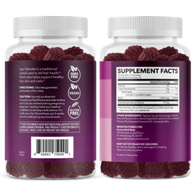 Gummies de Saw Palmetto HAVASU NUTRITION, mise en scène avec des fruits