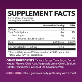 Gummies de Saw Palmetto HAVASU NUTRITION, pot ouvert avec gummies visibles