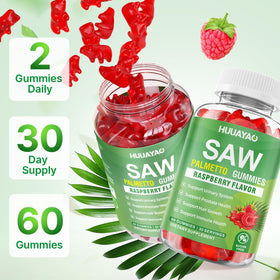 Gummies de Saw Palmetto HUUAYAO dans une main