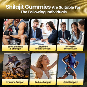 Gummies de Shilajit VivoNu prises dans une main
