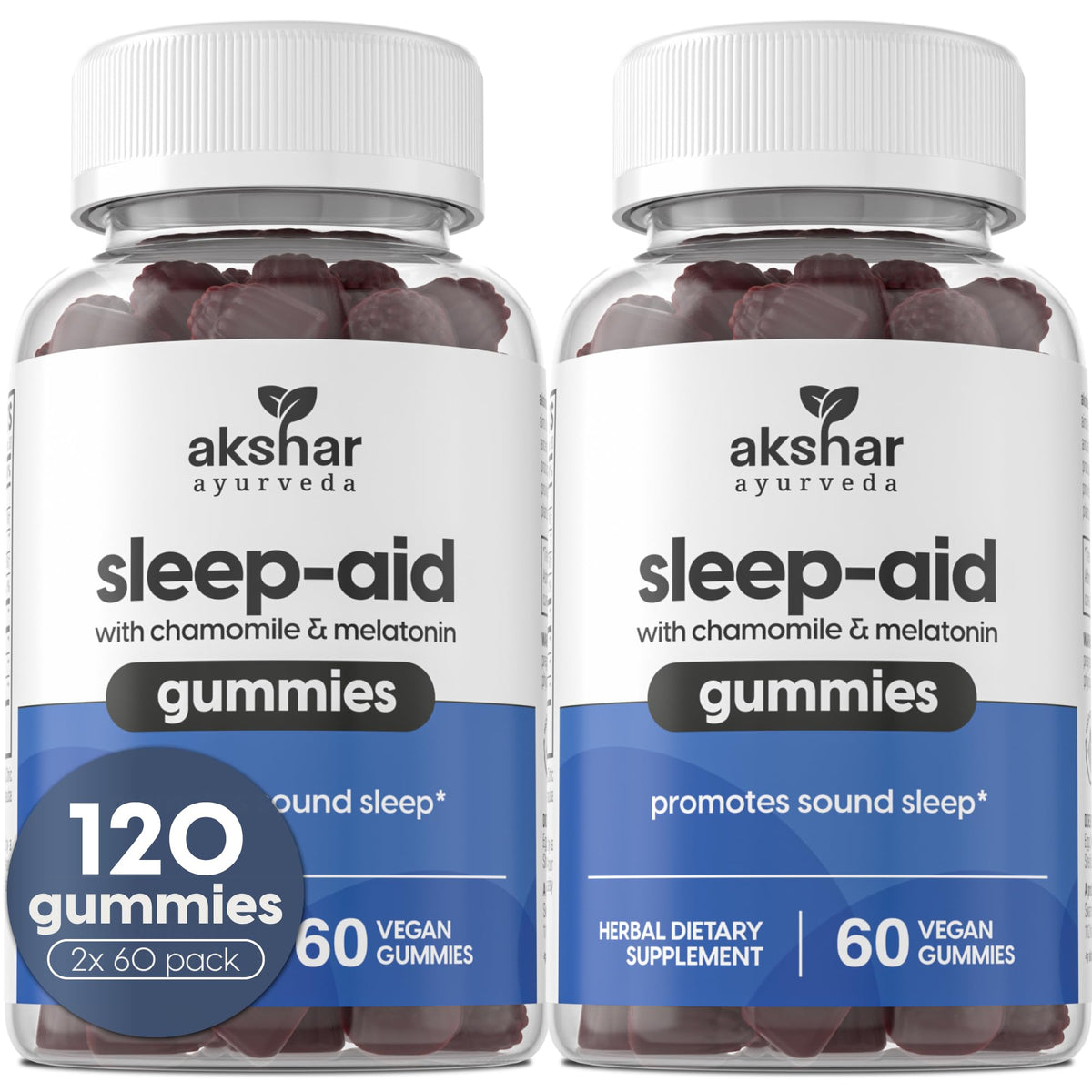 Gummies de Sommeil AKSHAR en pot de 120 unités