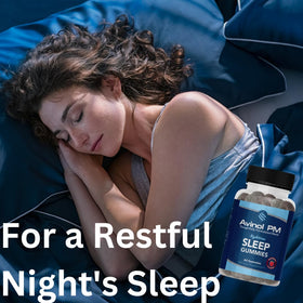 Gummies de sommeil Avinol PM, détail de la texture et couleur