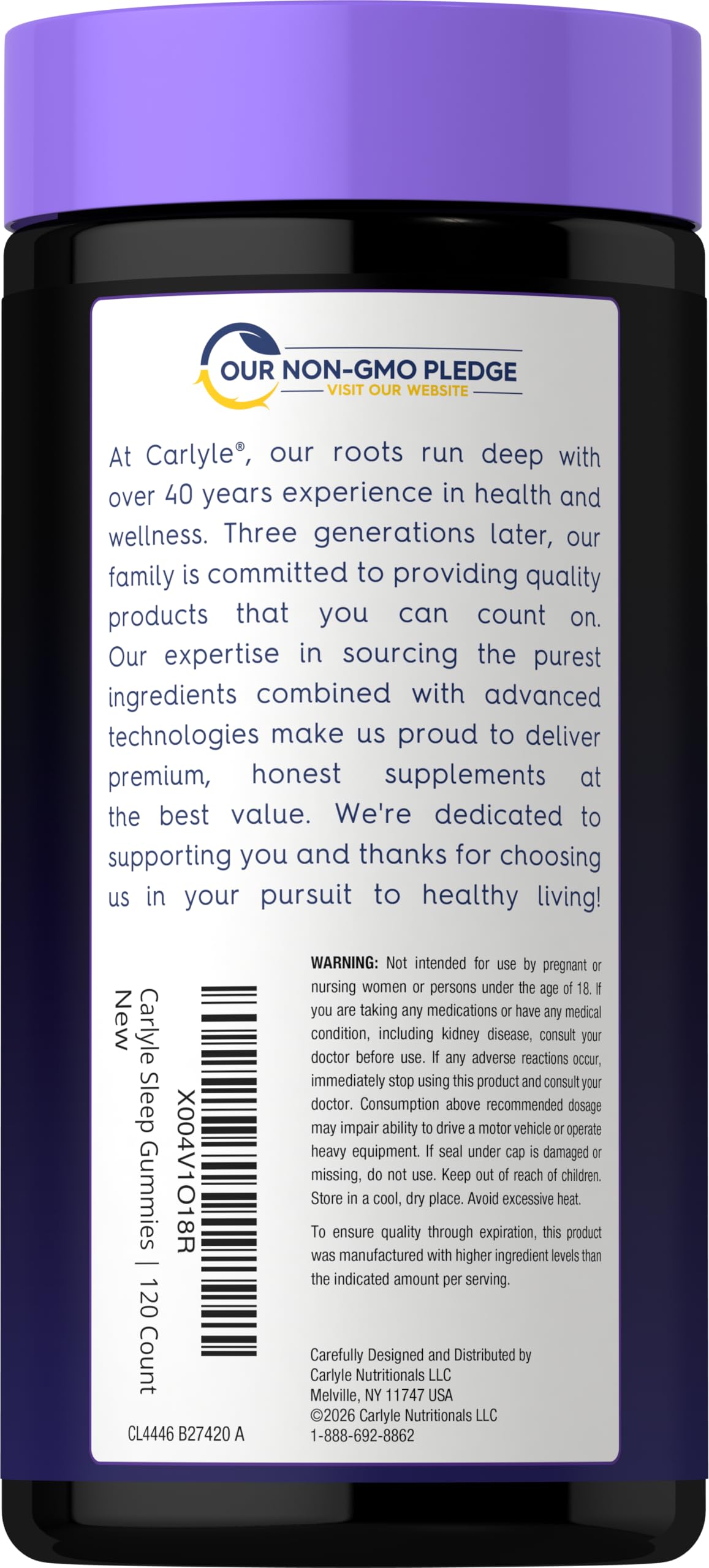 Gummies de Sommeil Carlyle, présentation des gummies individuelles