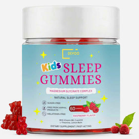 Gummies de sommeil Devoo pour enfants, flacon de 60 gummies framboise