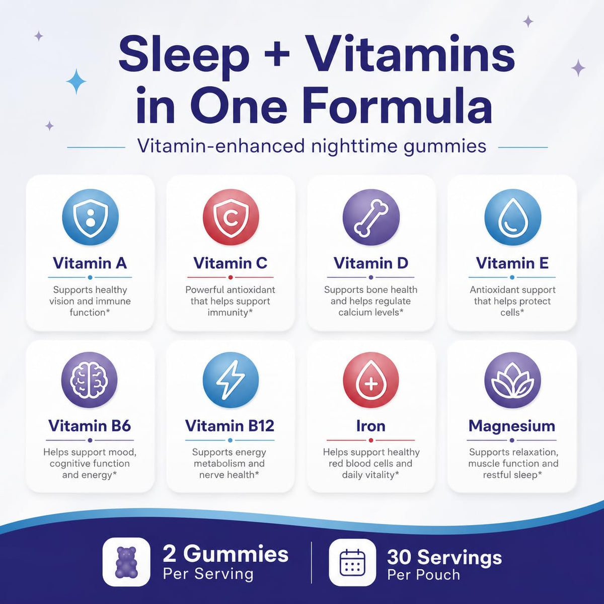 Gummies de sommeil Dvloge avec une main tenant une gummy
