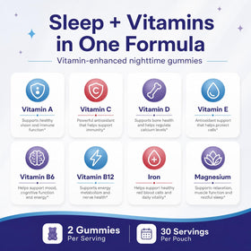 Gummies de sommeil Dvloge avec une main tenant une gummy