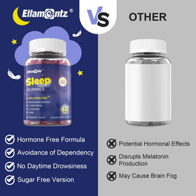 Gummies de sommeil ELLAMENTZ avec un verre d'eau