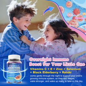 Gummies de sommeil EnvyCure pour enfants, pot ouvert avec gummies visibles