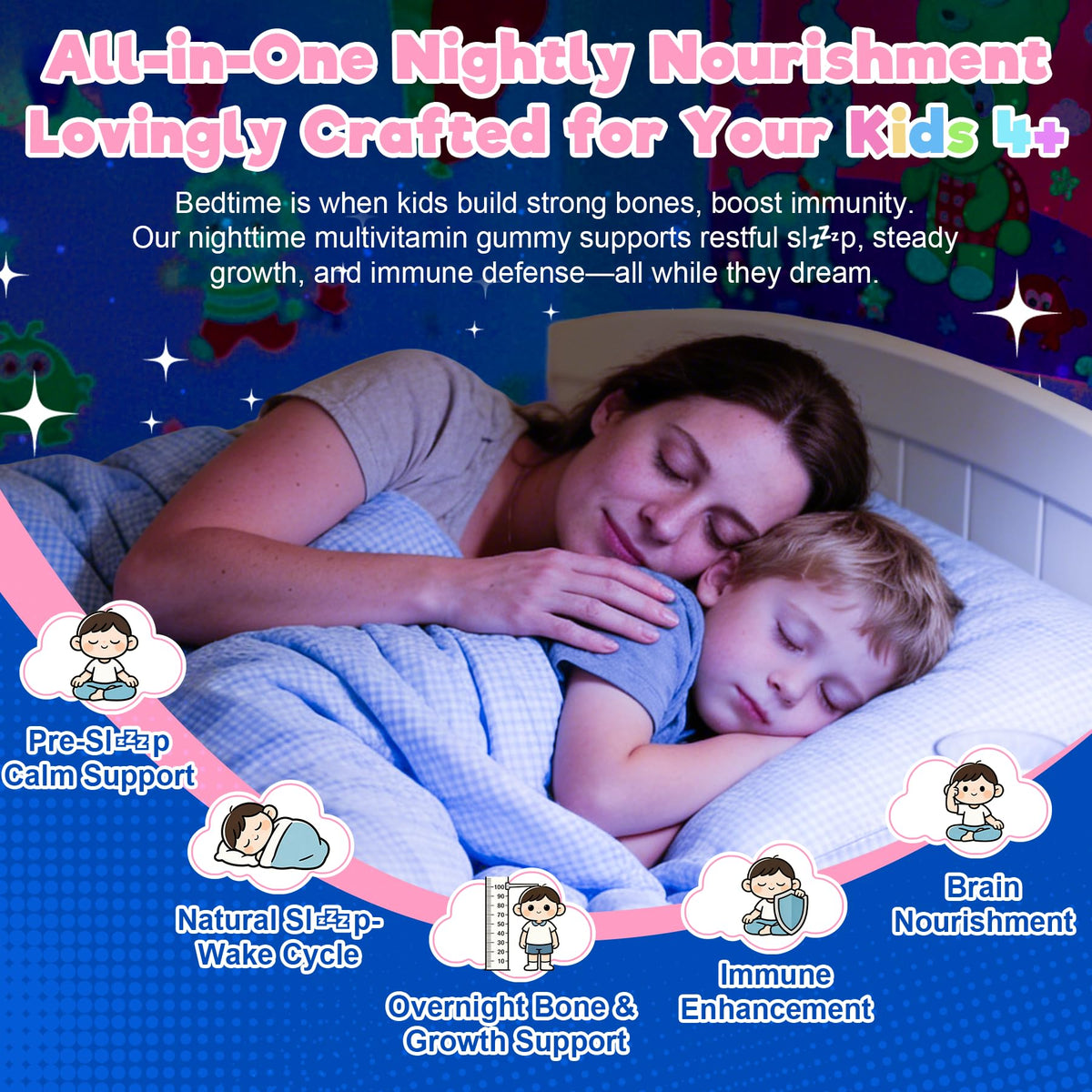 Gummies de sommeil EnvyCure pour enfants, présentation sur une table