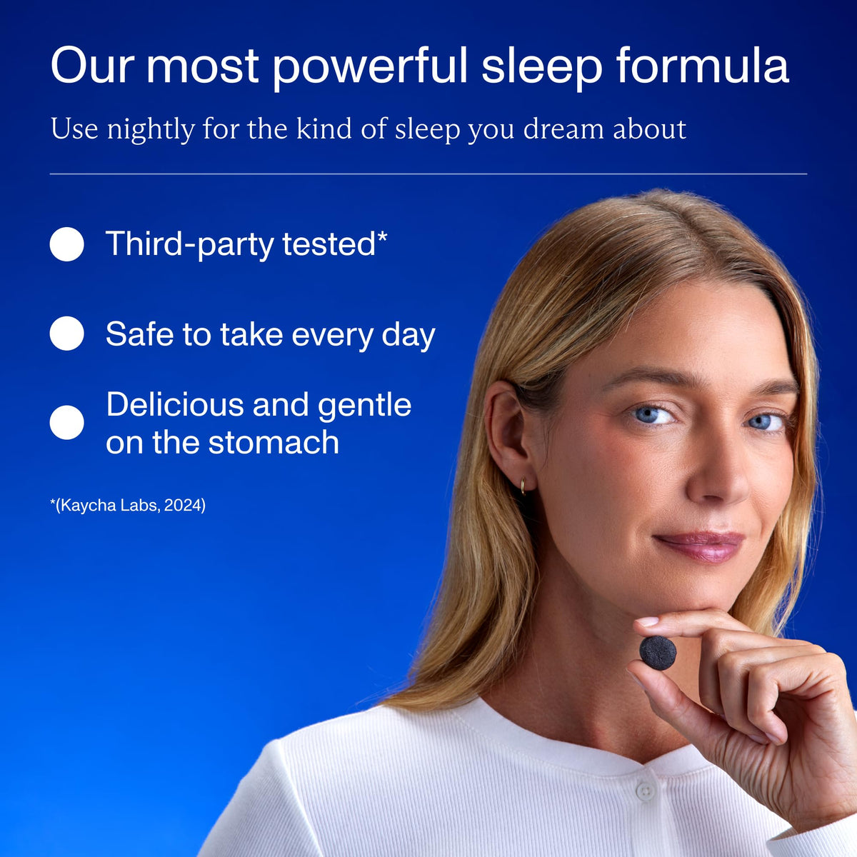 Gummies de sommeil FOCL en pot, étiquette visible
