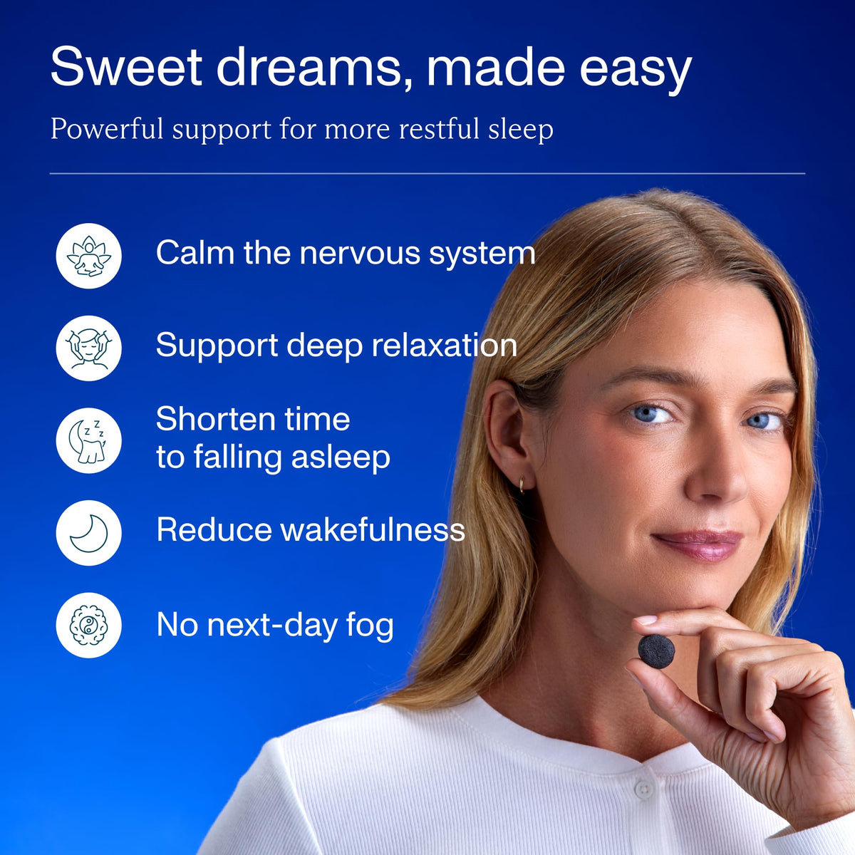 Gummies de sommeil FOCL montrant la texture gélifiée