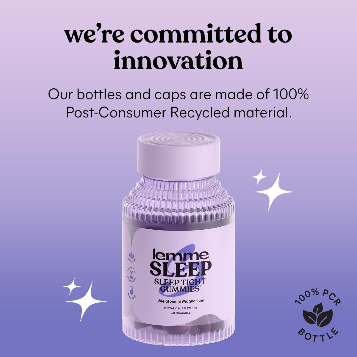 Gummies de sommeil Lemme avec une main tenant le pot