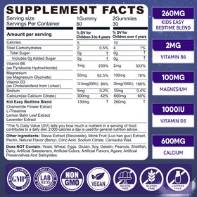 Gummies de sommeil LILICARE, vue de côté montrant les gummies