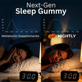 Gummies de Sommeil Lune avec une gomme orange sanguine en gros plan