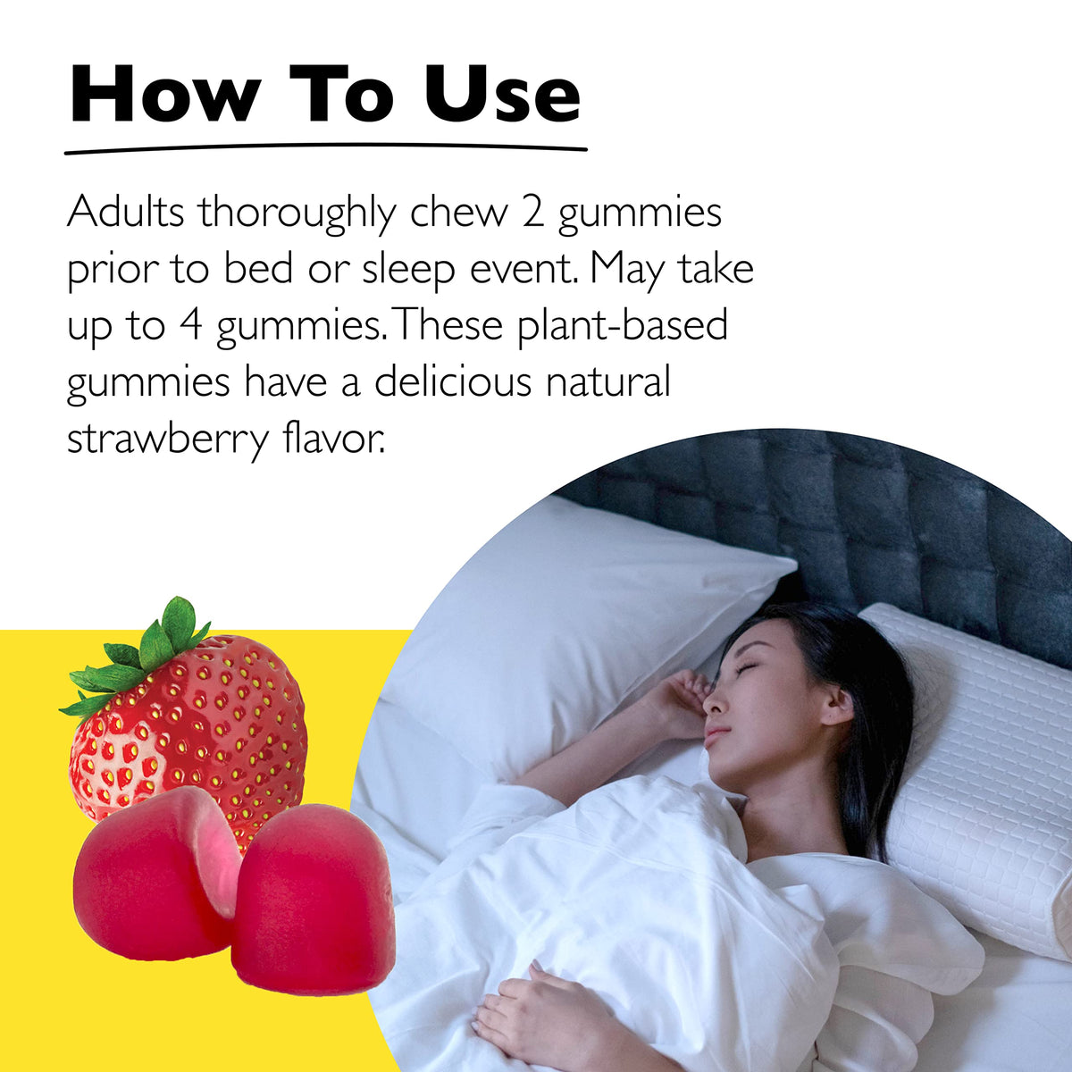 Gummies de sommeil Melatonin RESCUE en gros plan