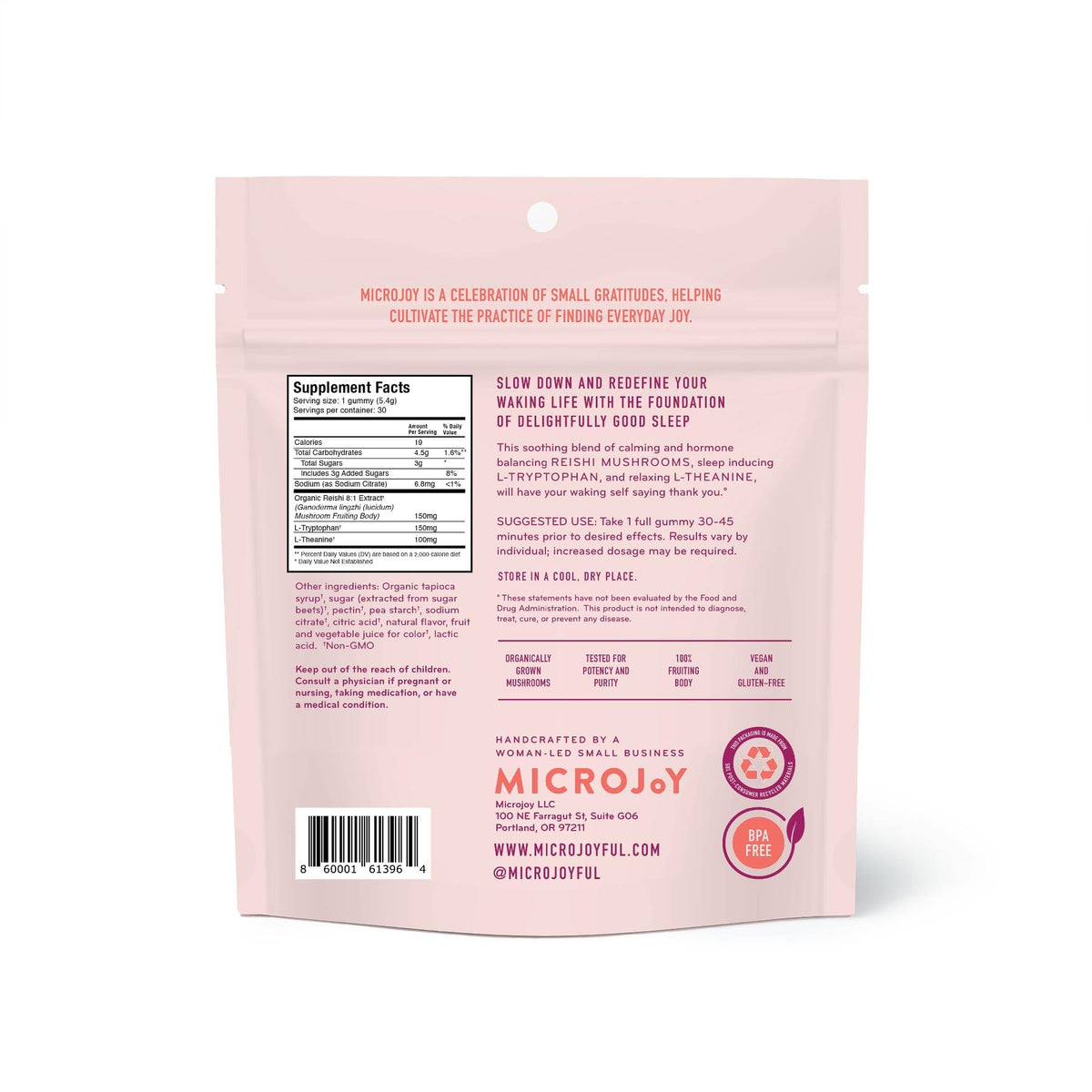 Gummies de sommeil Microjoy avec champignon Reishi