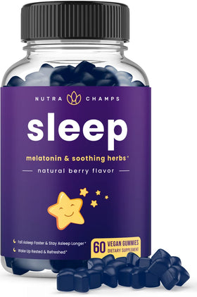 Gummies de sommeil NutraChamps 200g avec mélange de fruits rouges