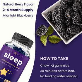 Gummies de Sommeil NutraChamps avec saveur naturelle de baies