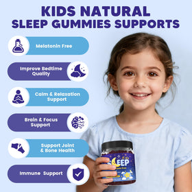 Gummies de sommeil YANLUOBO sur une table avec des jouets d'enfants
