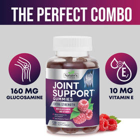 Gummies de soutien articulaire avec étiquette descriptive