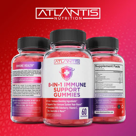 Gummies de soutien daily wellness Atlantis Nutrition, vue de côté