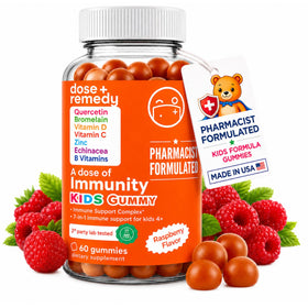 Gummies de soutien daily wellness pour enfants dose + remedy, 60 pièces, vue de face