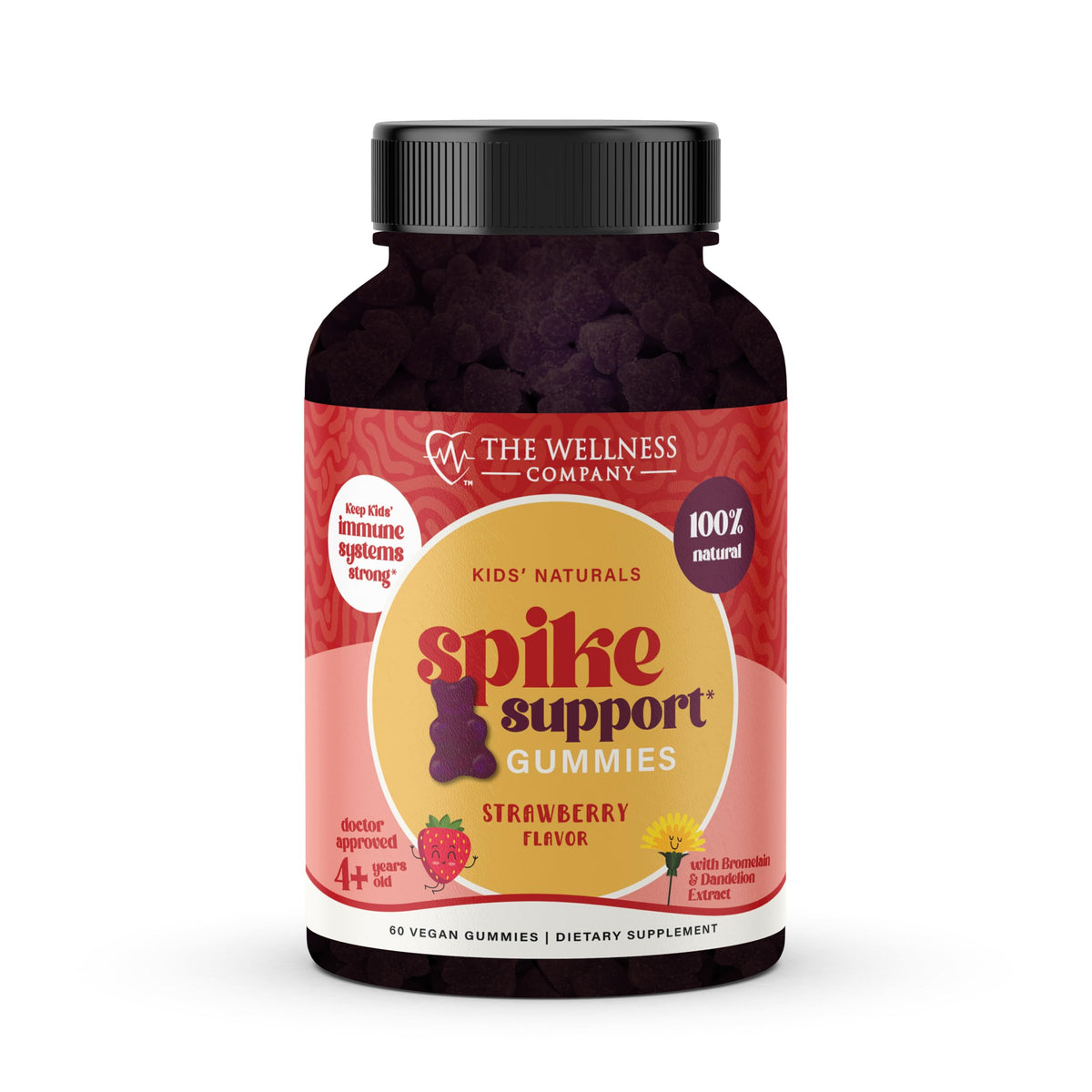 Gummies de soutien pour enfants The Wellness Company en vue de face