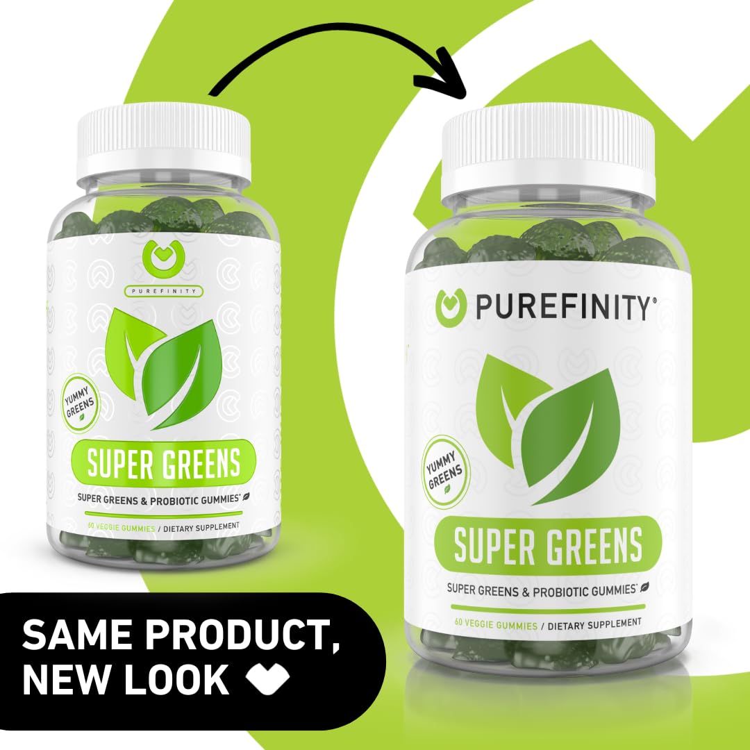 Gummies de Super Aliments Verts PUREFINITY avec vue de côté