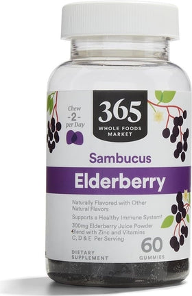 Gummies de sureau 365 by Whole Foods Market, 60 unités, vue de face