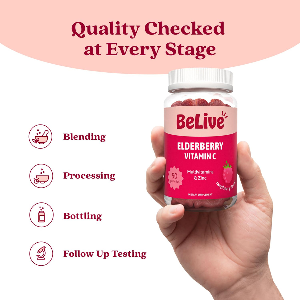 Gummies de Sureau BeLive avec des fruits de sureau frais