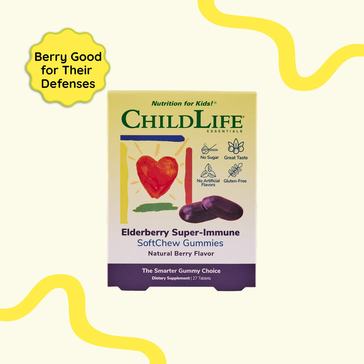 Gummies de Sureau CHILDLIFE ESSENTIALS, détail des gummies à mâcher
