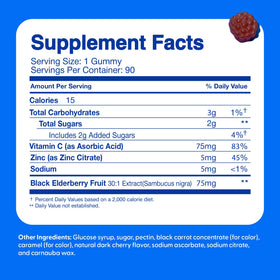 Gummies de sureau Feel Great 365, emballage et contenu