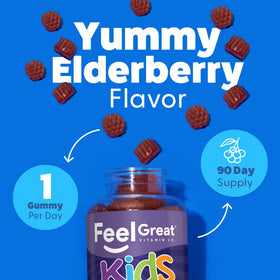 Gummies de sureau Feel Great 365, présentation des gummies