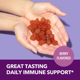 Gummies de Sureau HAVASU NUTRITION avec une cuillère, présentation sur une table