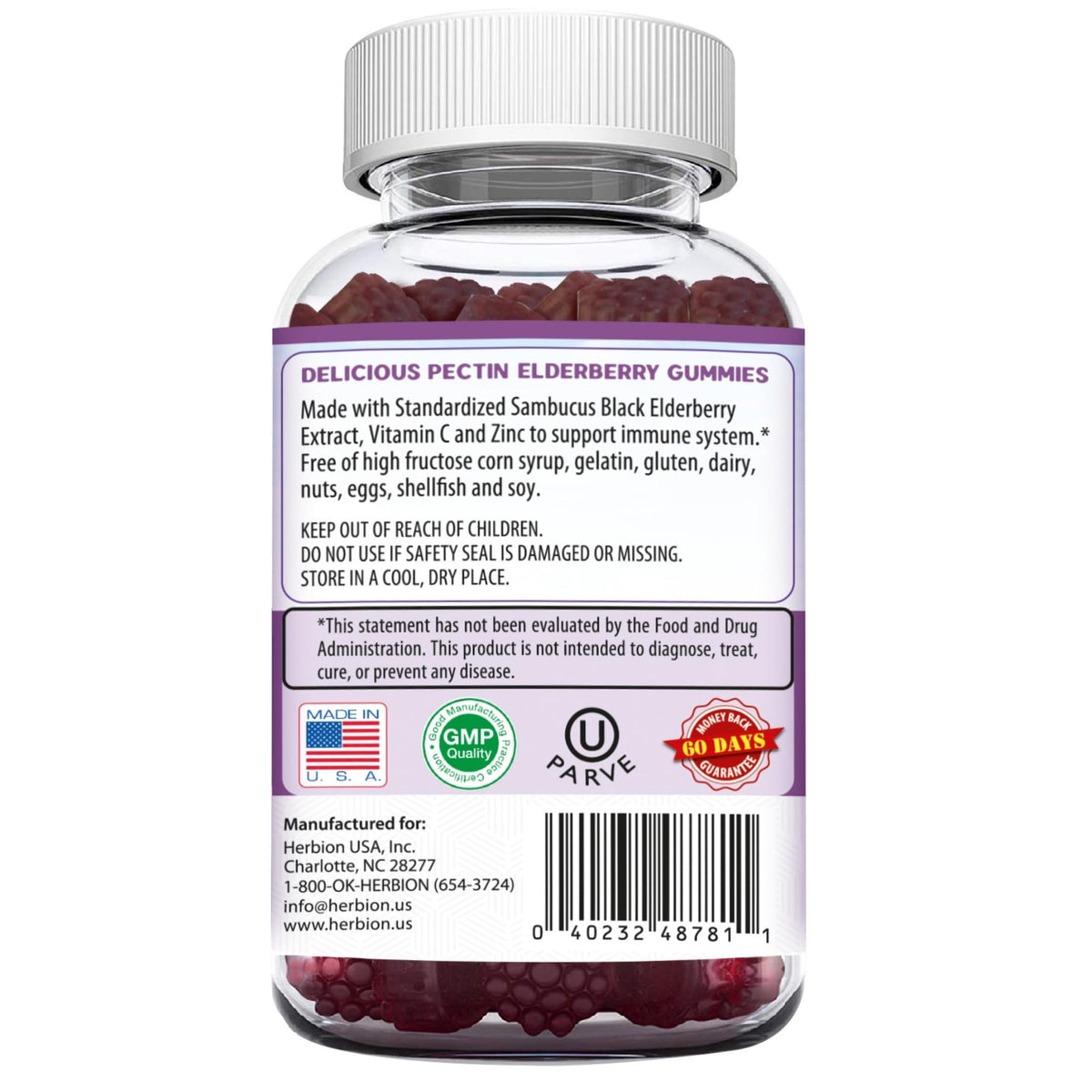 Gummies de Sureau HERBION avec extrait de Sureau Noir et Vitamine C